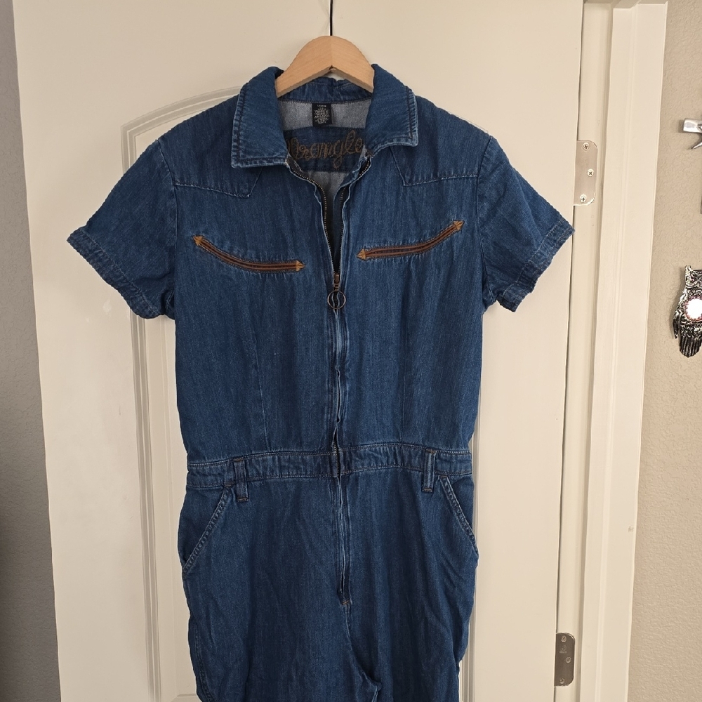 Wrangler Blue Denim Jacket with Embroidered Logo